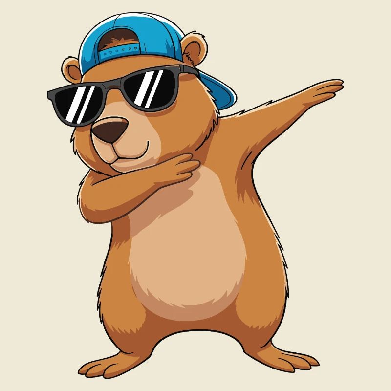 Dessins animés de lunettes de soleil Bear Cool à Dabber