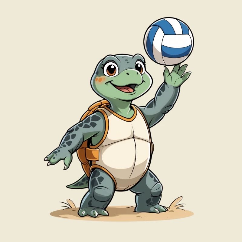 Volley-Turtle with backpack
