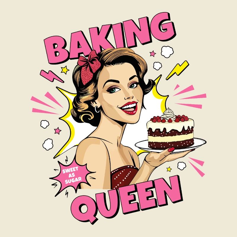 Cuisson Gâteau Cuisson Reine Cuisson Fée Boulanger Pop Art