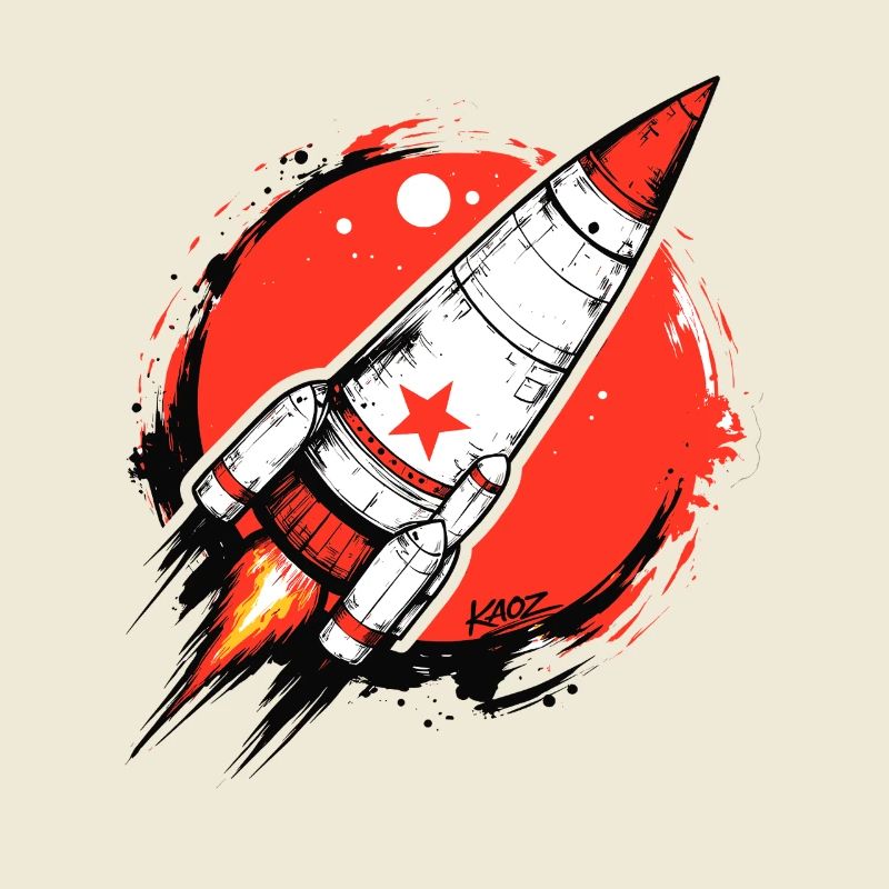 Crimson Rocket Splash-Artwork