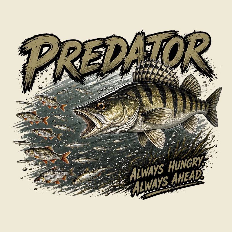 Fressfisch-Zander-Angriffs-Design