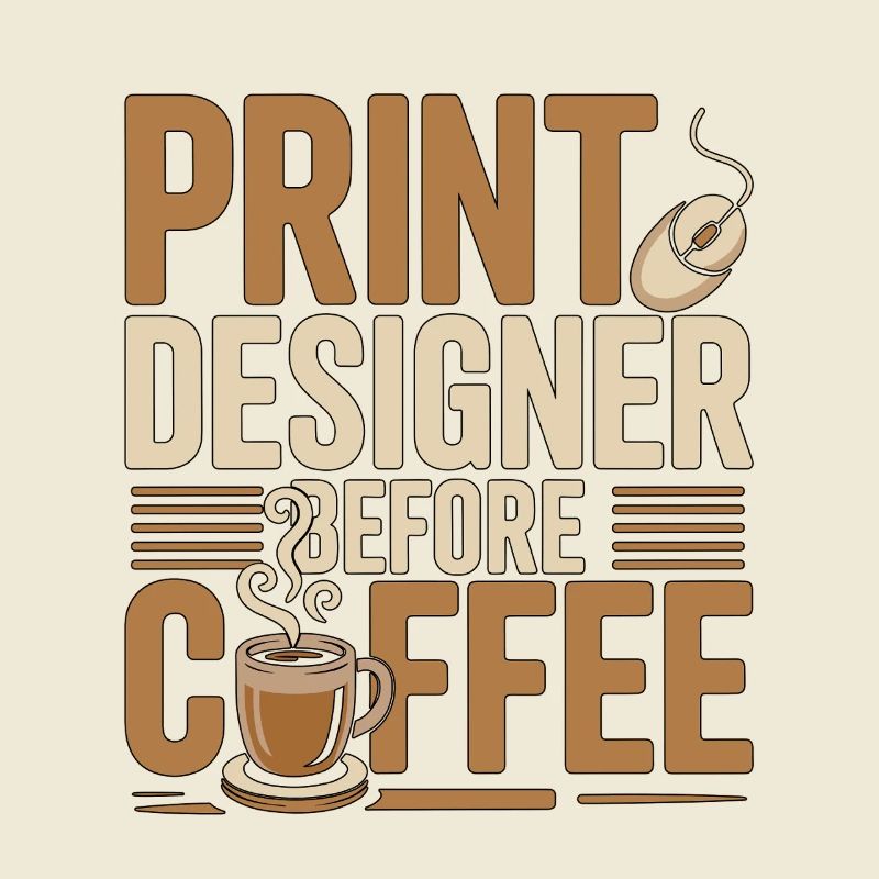 Designer d’impression avant graphiste Amant du café