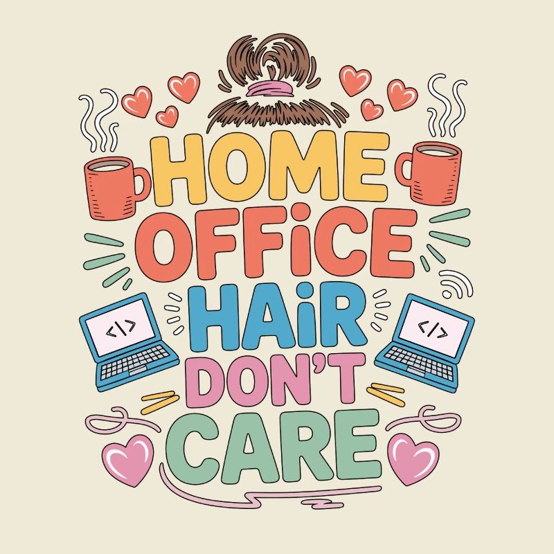 Remote Developer Home Office Hair Web Developer