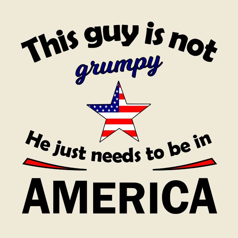 Grumpy Star with US Flag Star