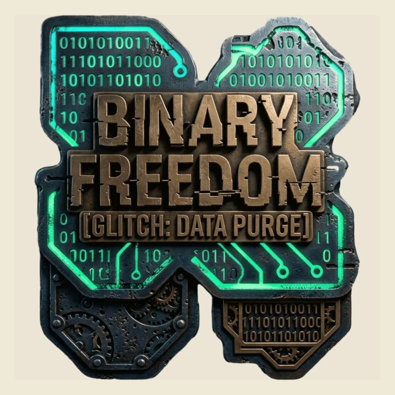 Binary Freedom Glitch Data Purge Sci-Fi