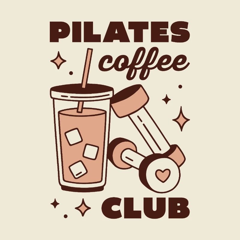 Pilates-Eiskaffee-Latte-Mädchen-Ästhetik