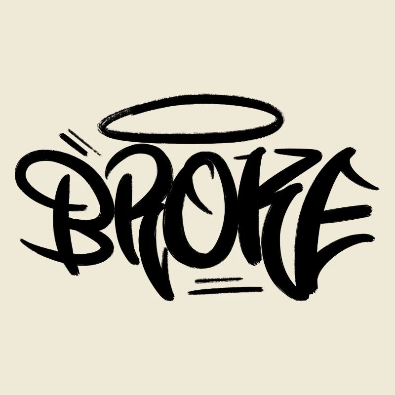 Style de conception de graffiti brisé