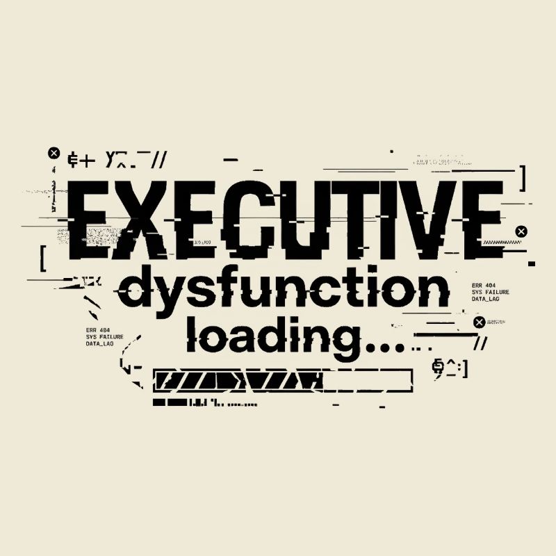 Executive Dysfunction Loading ADHD Humor Design