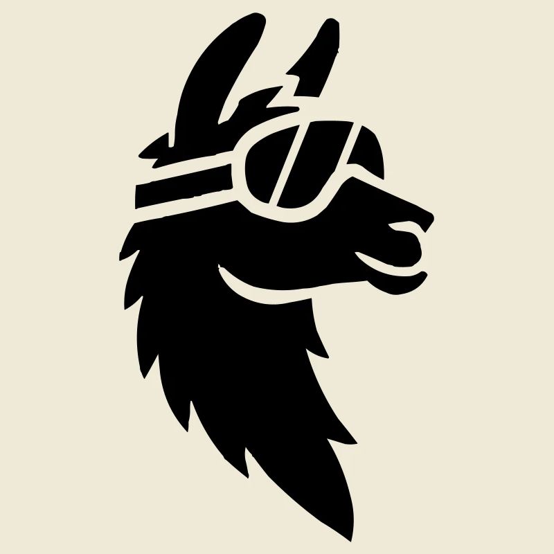 Llama with ski goggles