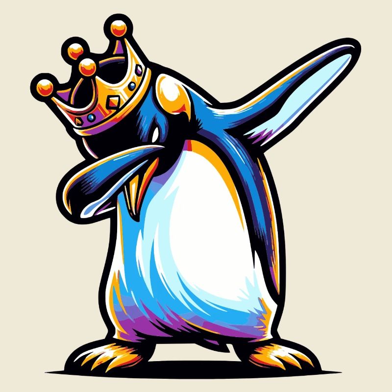 Dabbing King Penguin