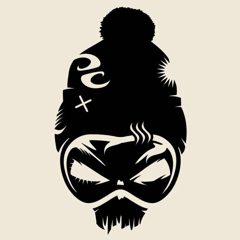 Skull with snowboard goggles