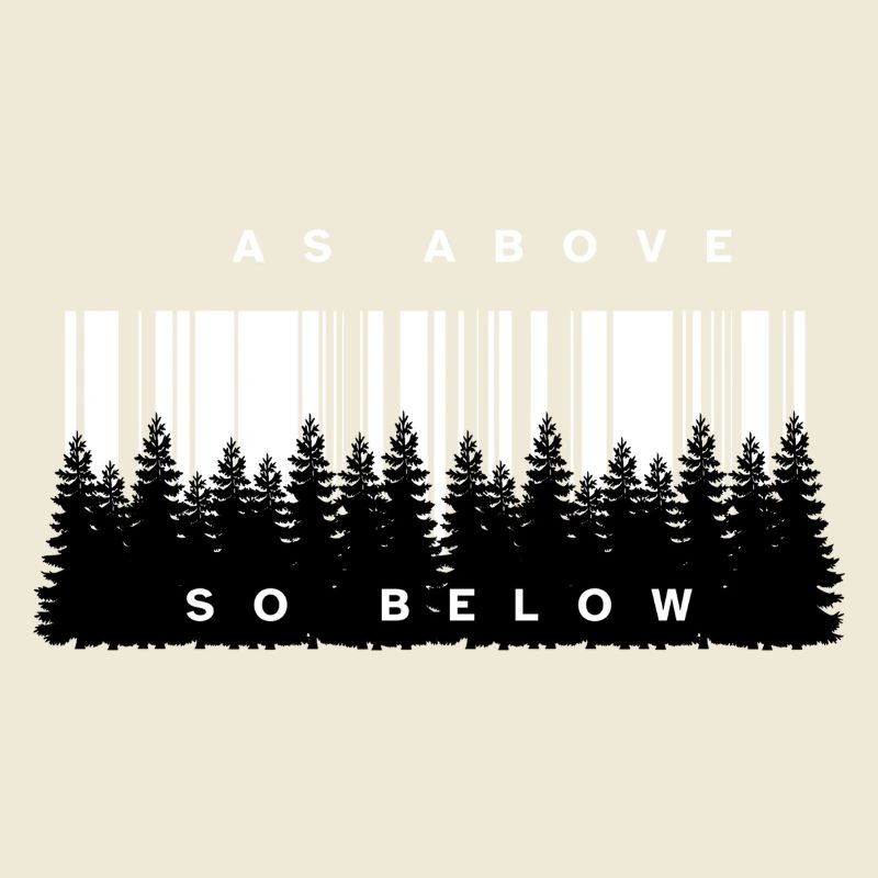 As Above So Below Forest Barcode