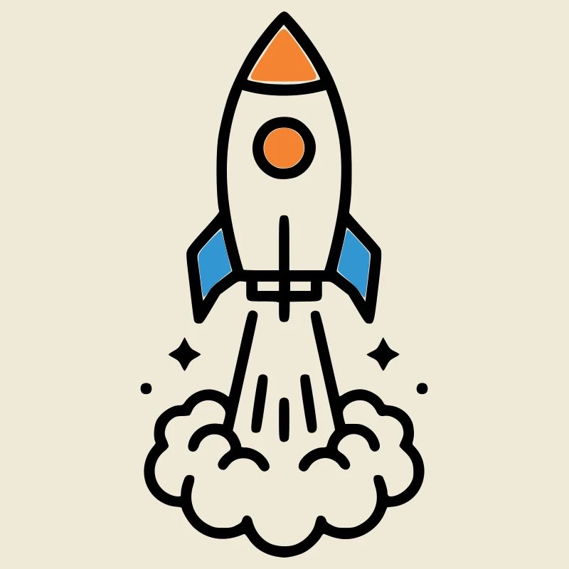Comic spatial Rocket Launch