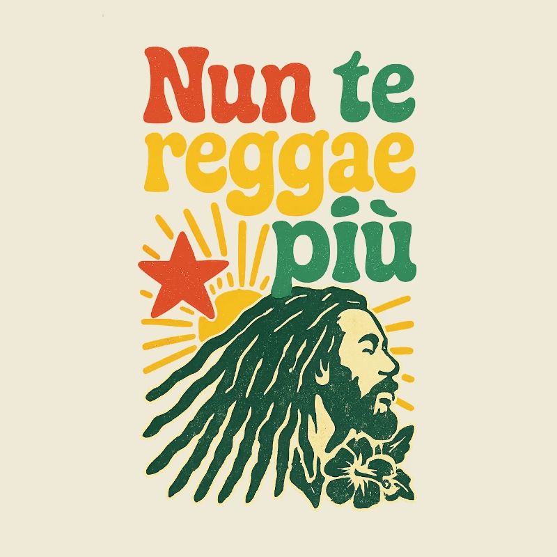 Design reggae rasta avec un message positif