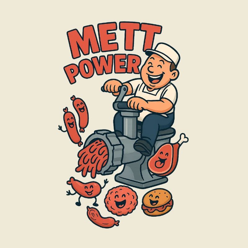 Illustrazione umoristica sulla carne