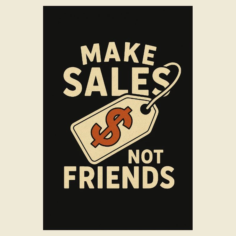 Faites des ventes pas des amis Conception de t-shirt