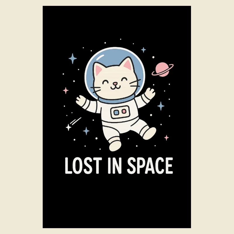 Astronaute chat perdu dans l’espace