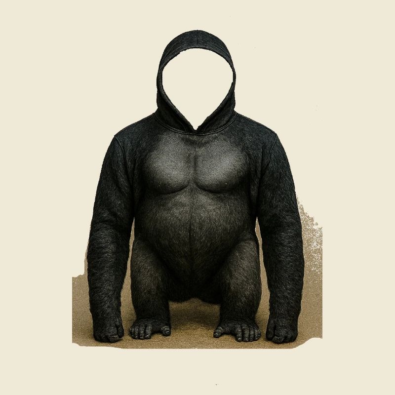 Conception du sweat à capuche Shadow Gorilla