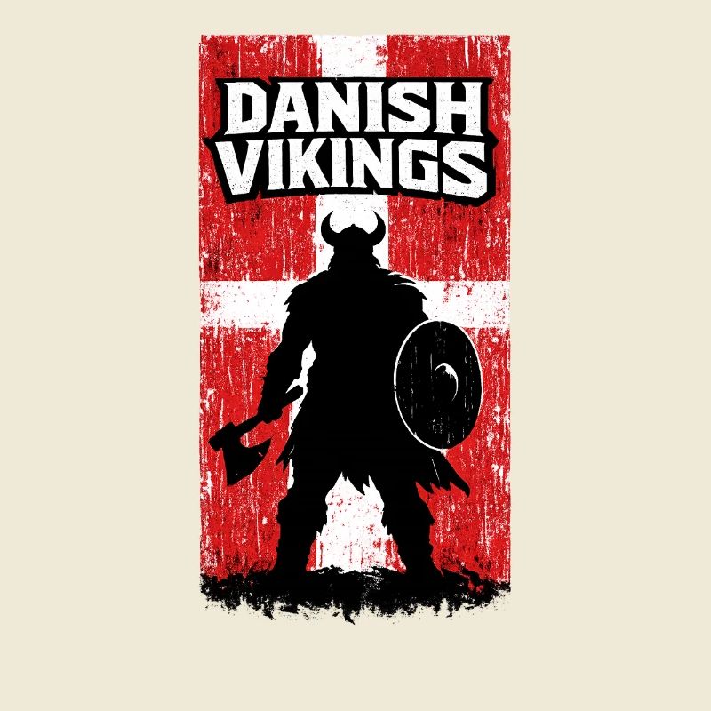 Dänische Wikinger – Wikingerkrieger-Dänische Flagge