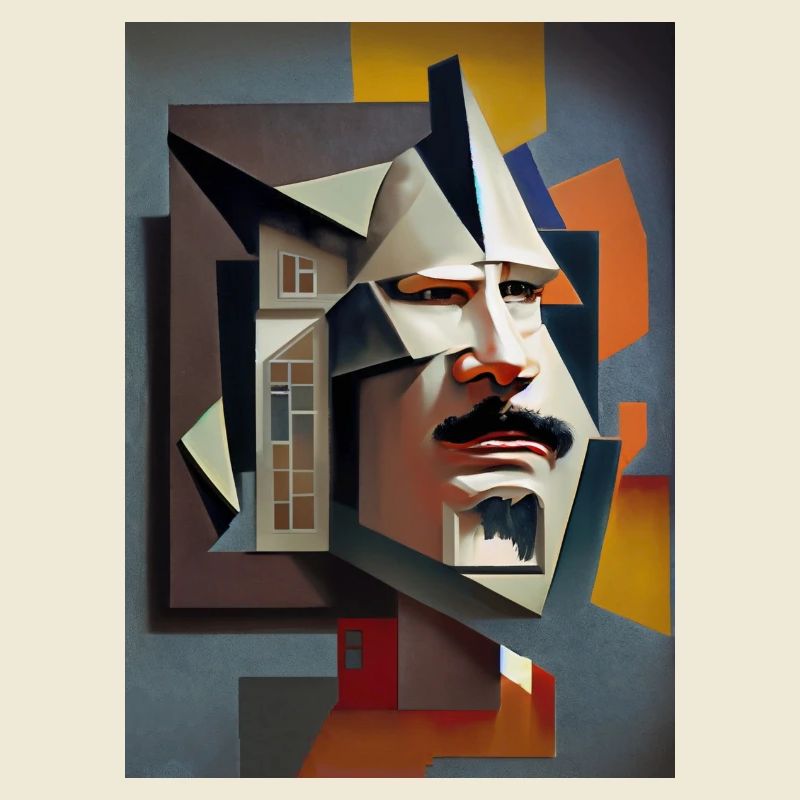Cubic Portrait: Fragmented Face
