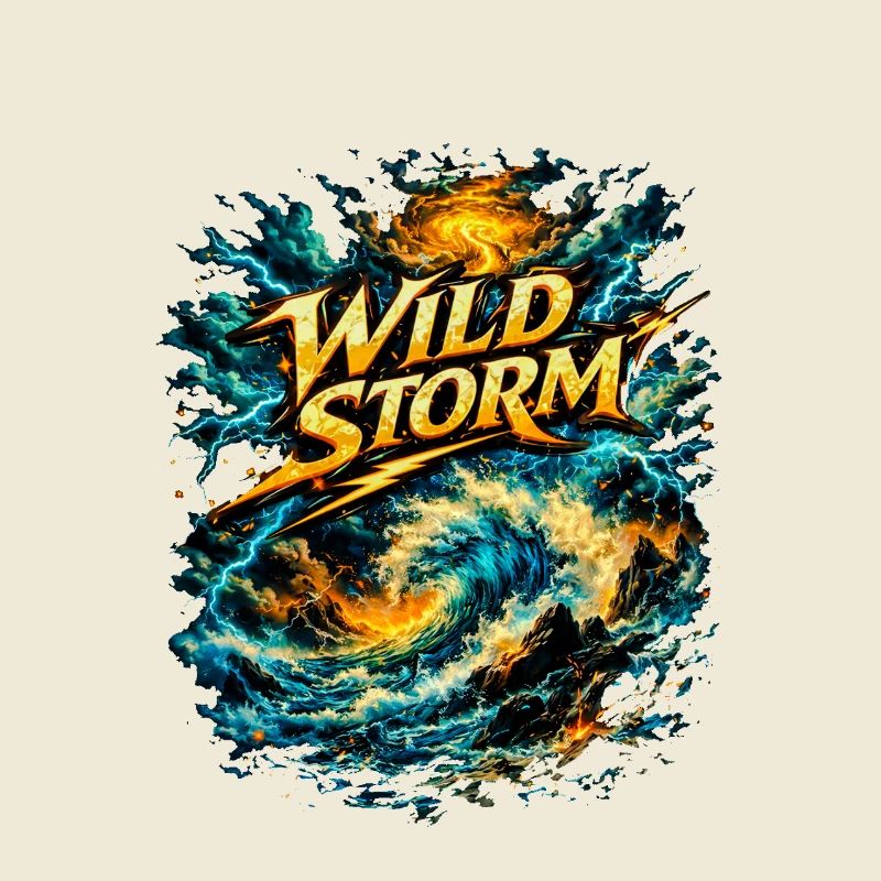 Kraft semblable à la mer de tempête sauvage