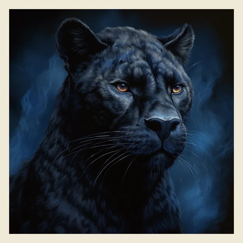 Midnight Panther in Blue Mist
