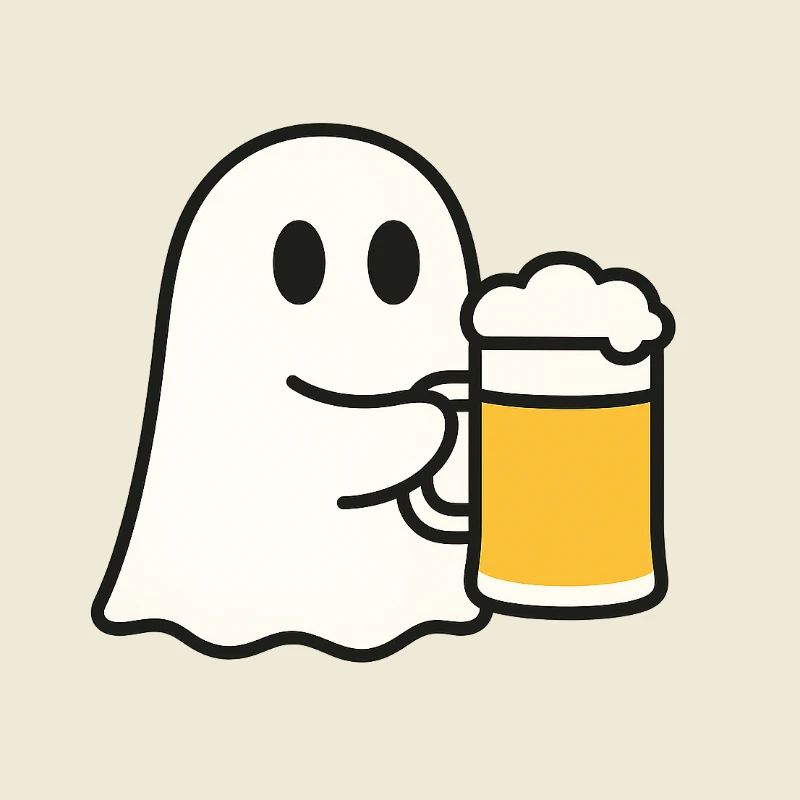 Fantôme avec chope de bière