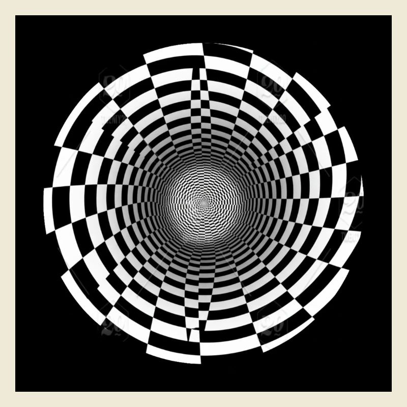 Vortex optique noir et blanc