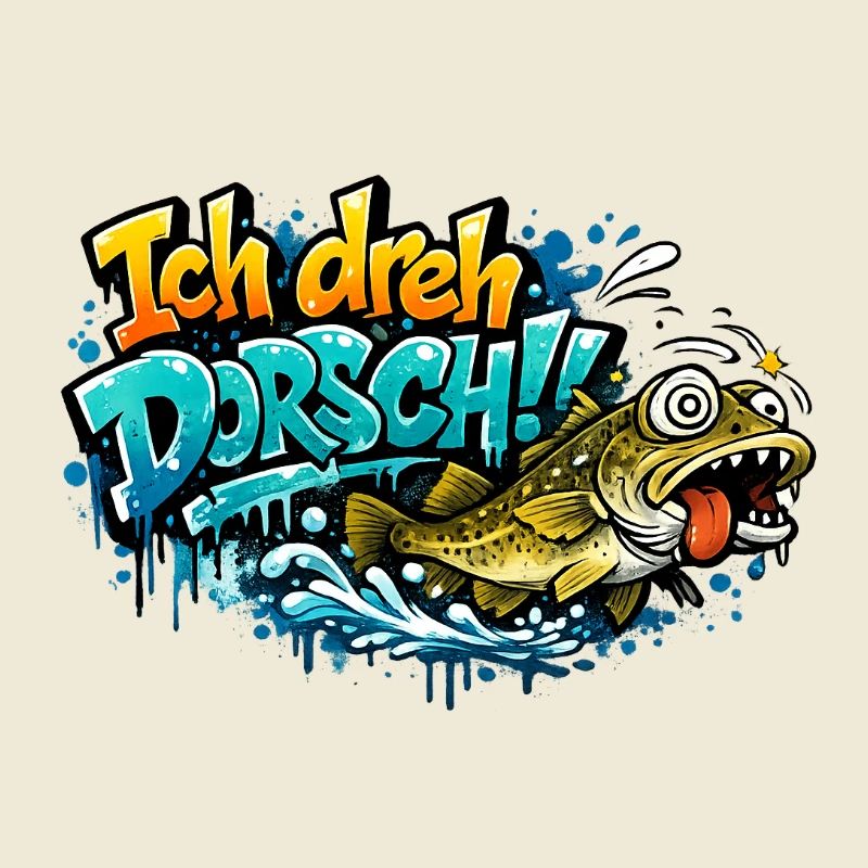 I Shoot Cod Graffiti Fish