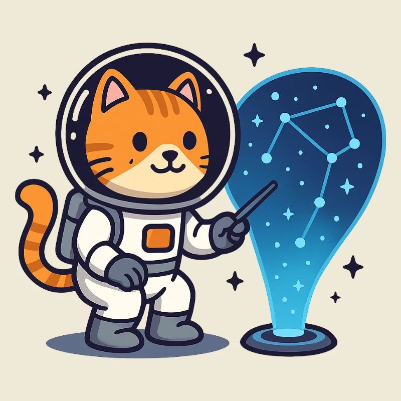 Constellation du chat de l’espace – Kawaii