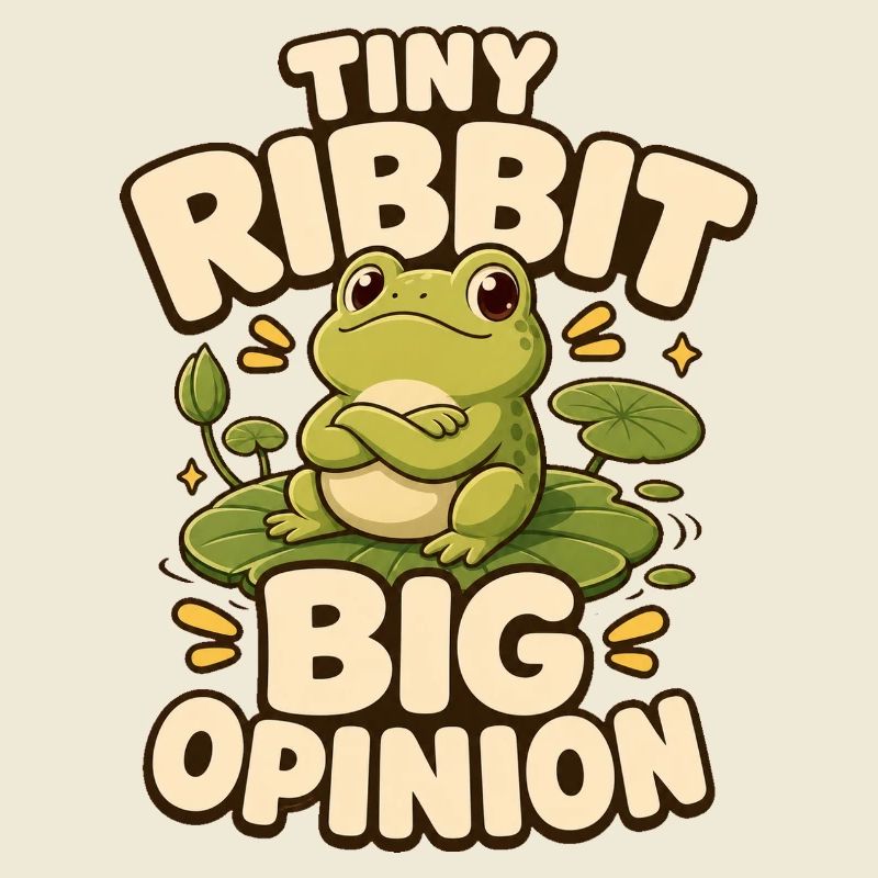 Tiny Ribbit Big Opinion Frog