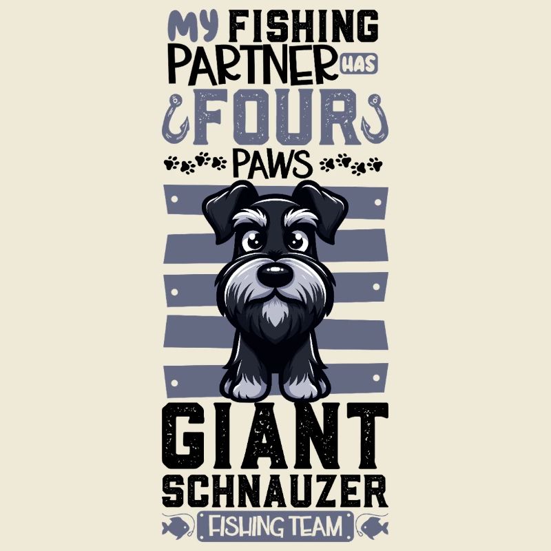 Pêche et schnauzer géant