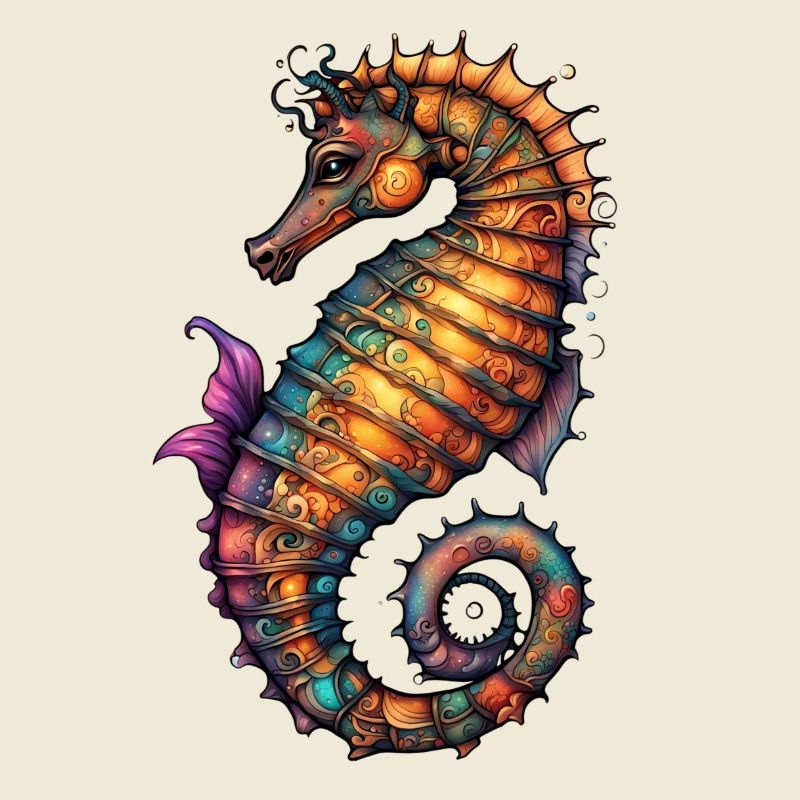 Ornamentseepferdchen Farbmeer