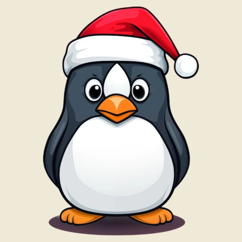 Weihnachtsmann Pinguin