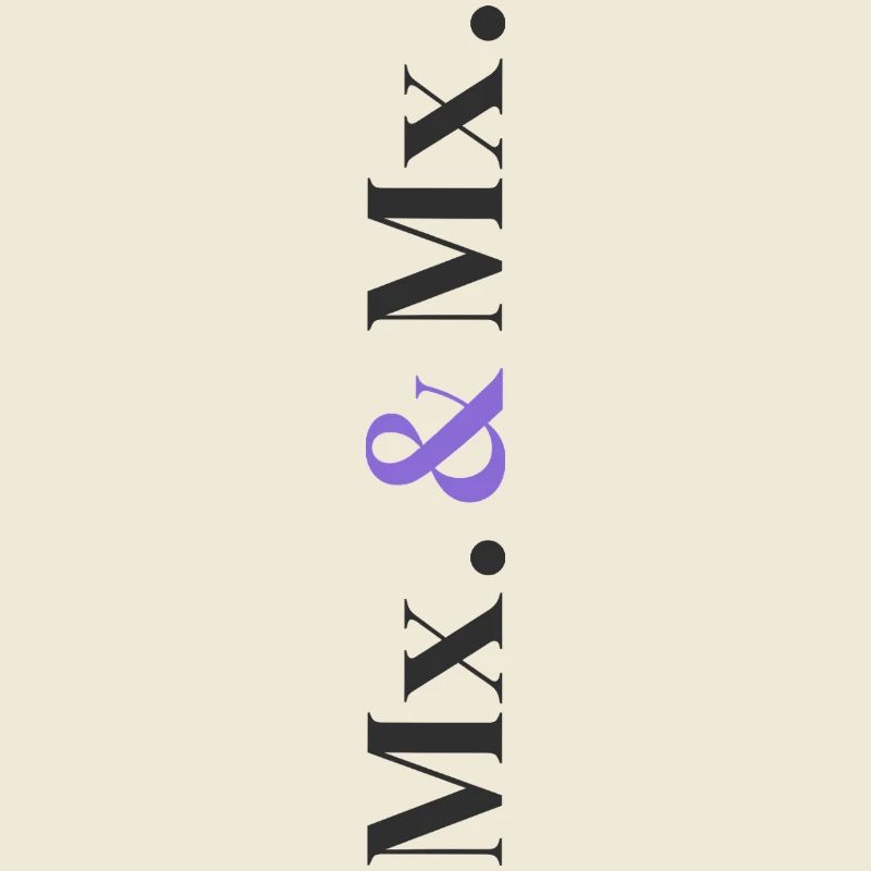 Mx. and Mx. Wedding Design in Vertical Type Stack