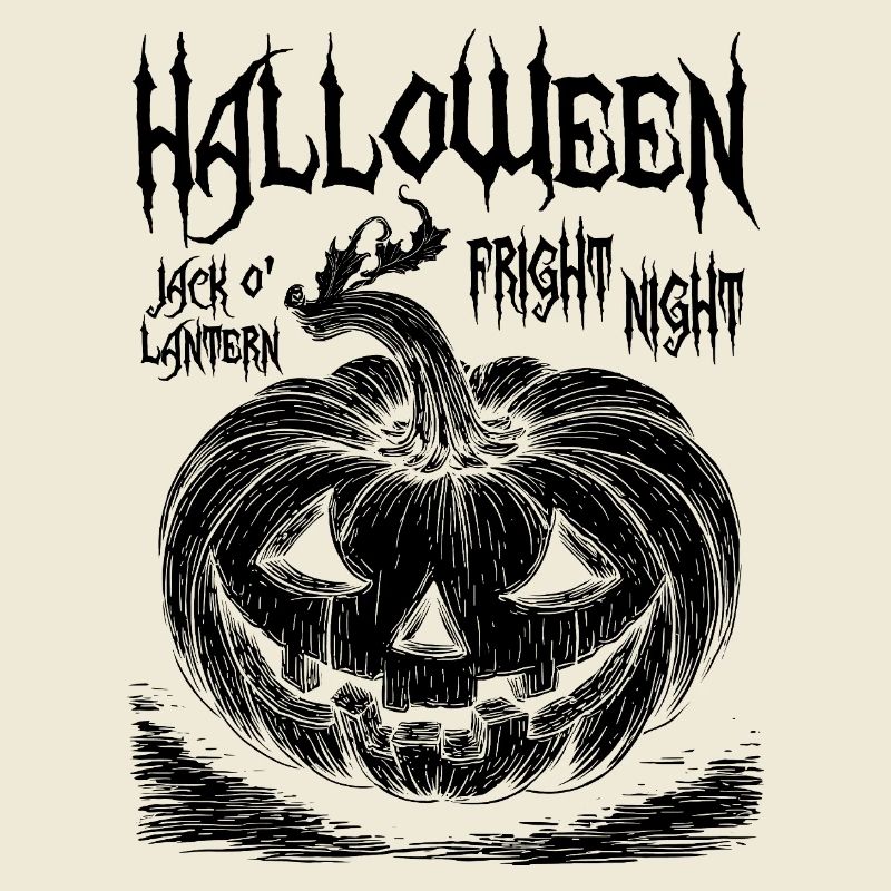 Halloween Jack O'Lantern Black Design