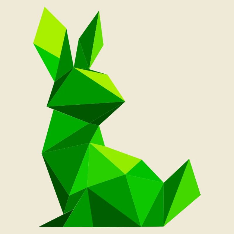 Lowpoly Kaninchen