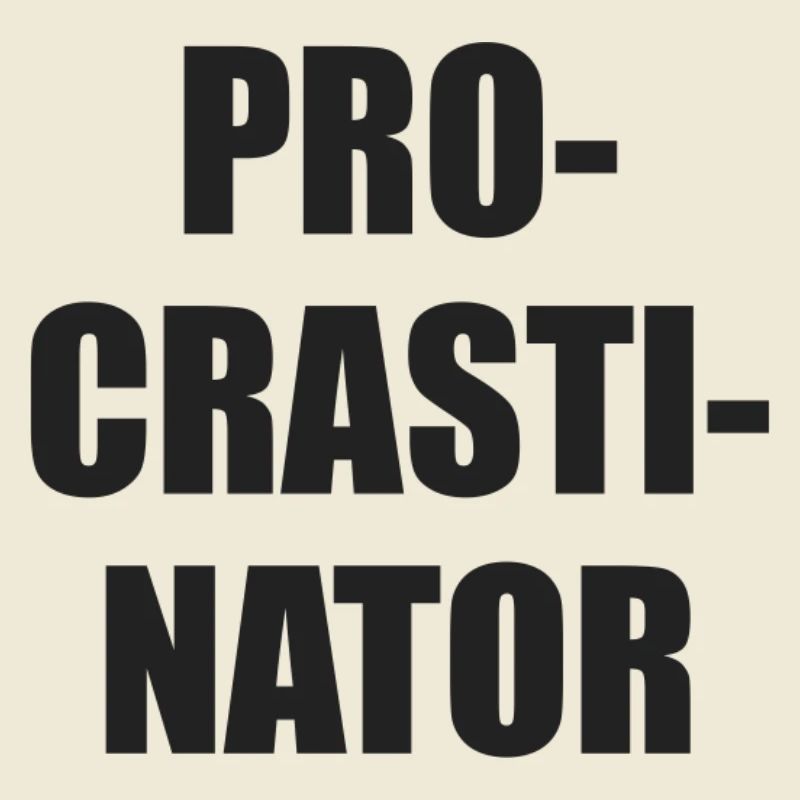 Prokrastinator Typo-Block