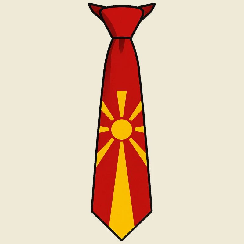 Cravate Macédoine – Conception du drapeau