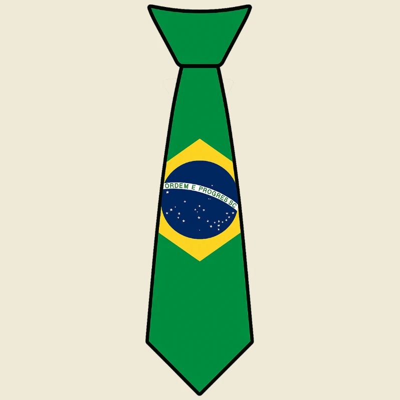 Cravate Brésil – Drapeau