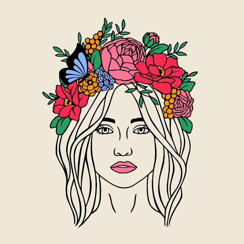 Boho Blumenfrau