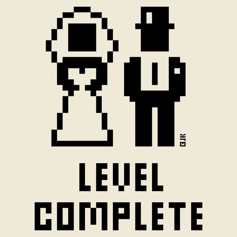 Level Complete (Wedding / Bachelor Party / Pixel / Bold / B)