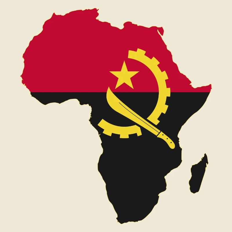Drapeau angolais : Afrique utilisée