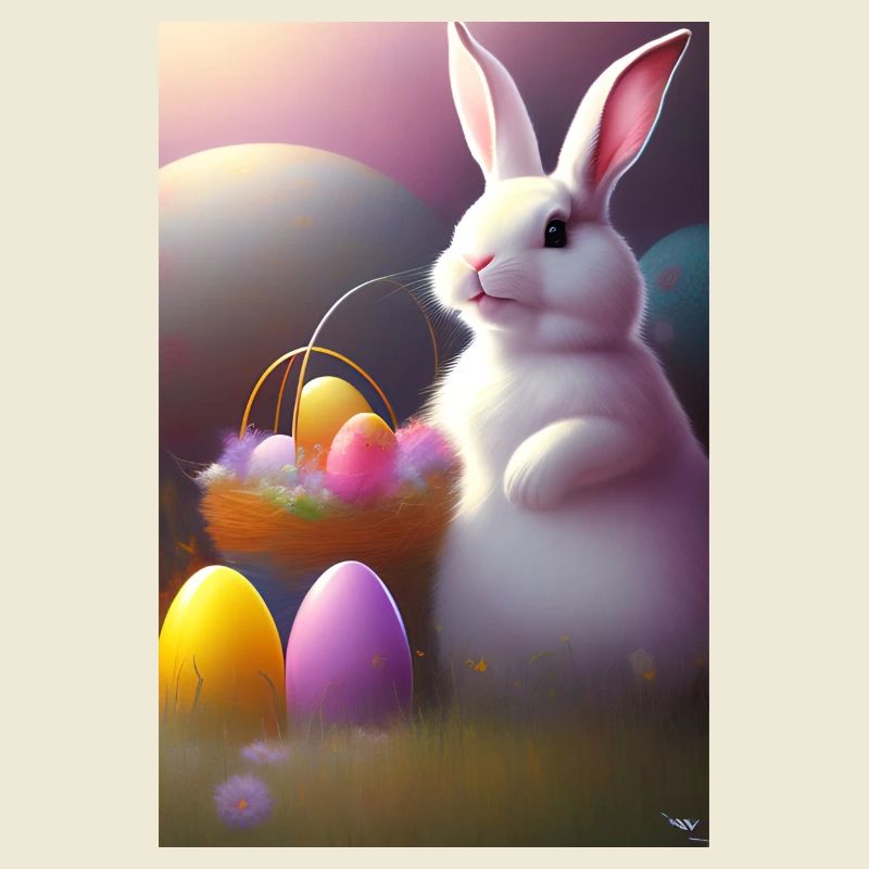 Easter Bunny with Easter Eggs