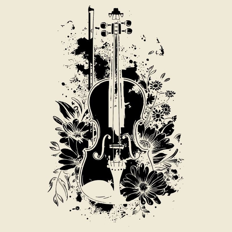 Style de dessin animé de violon