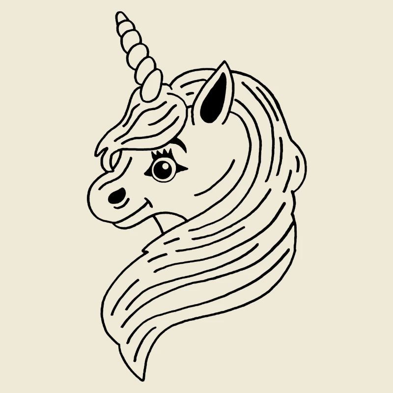 Black manga unicorn