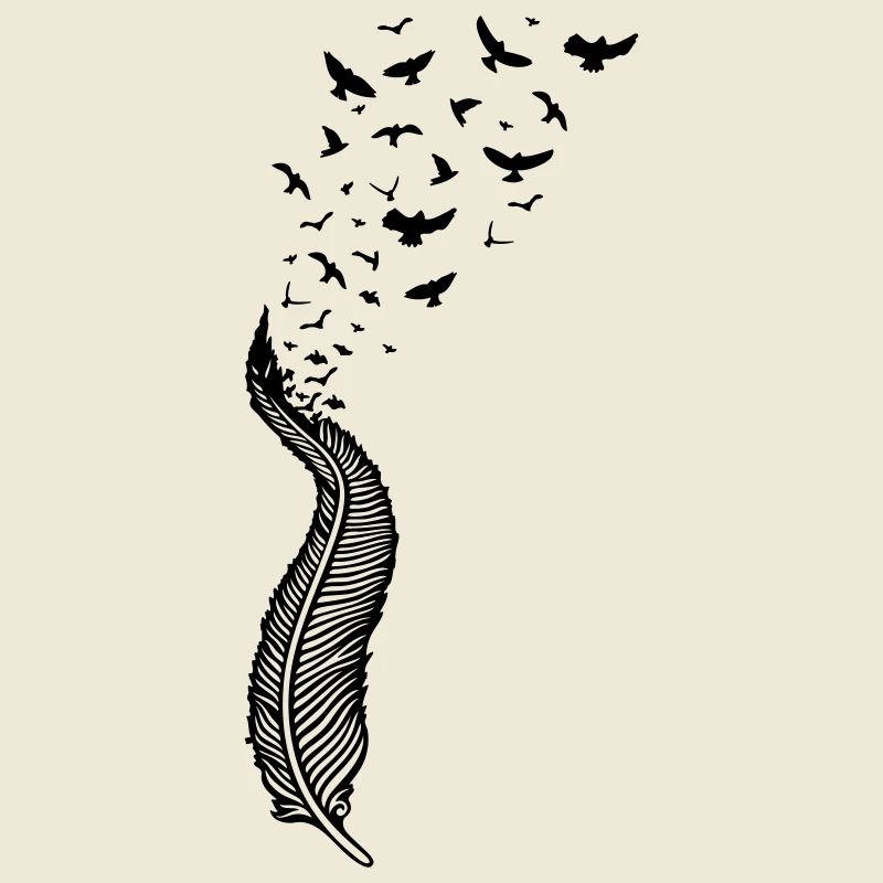 Large feather from which many birds fly