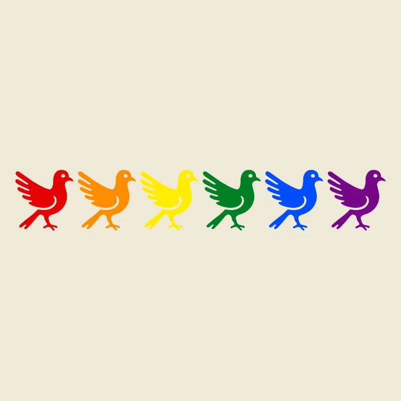 Regenbogen Tauben