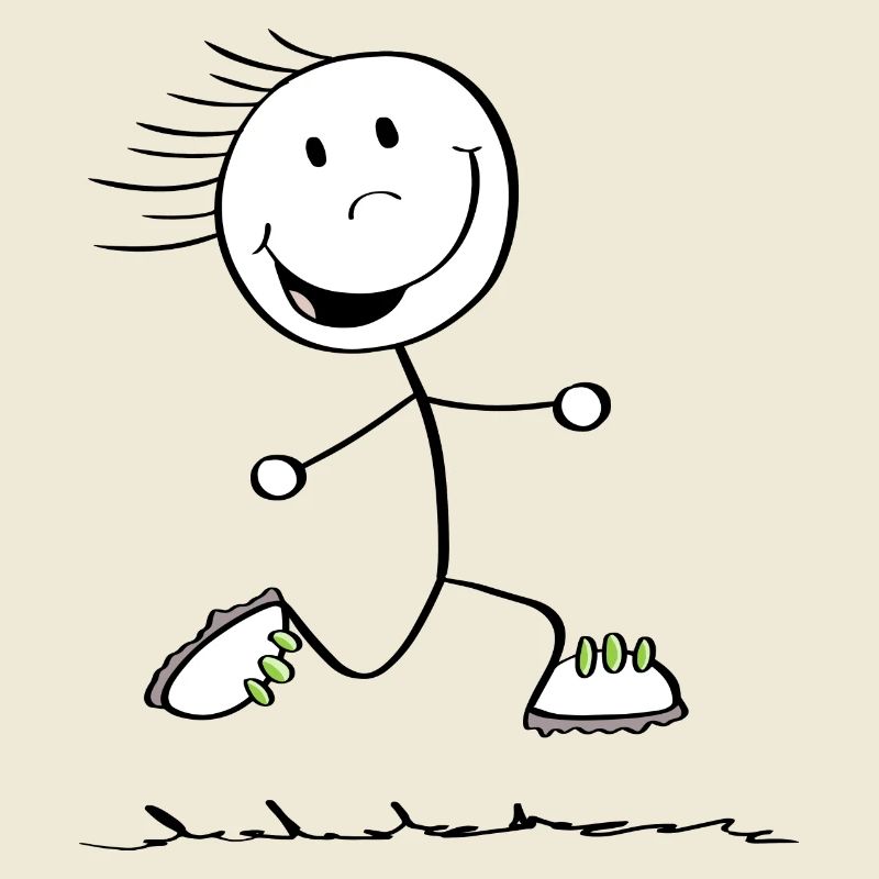 Figure de bâton de course - coureur - jogging