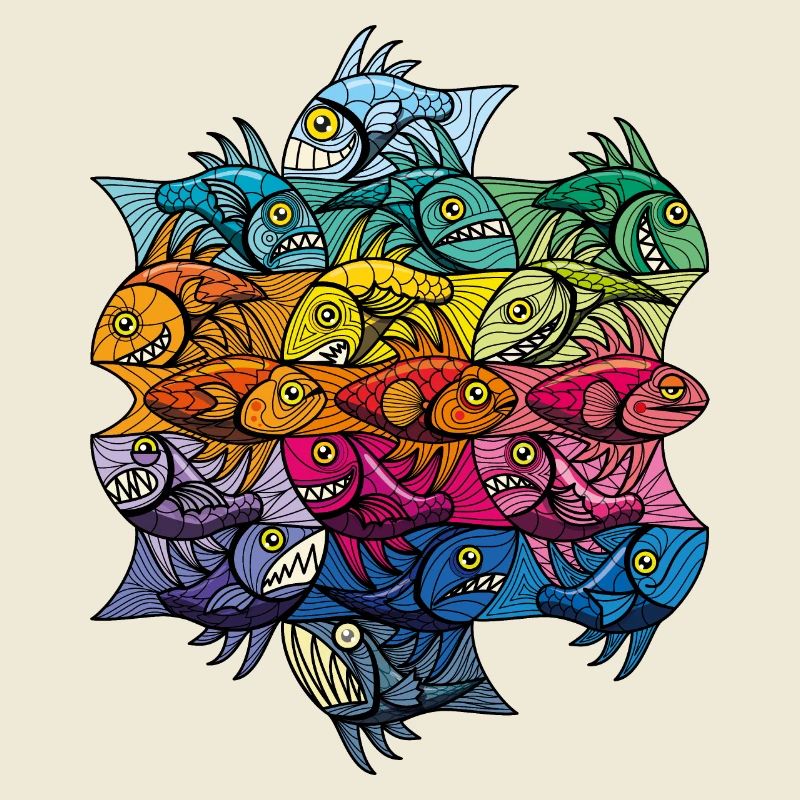Modèle V de modèle de poisson-Escherfish
